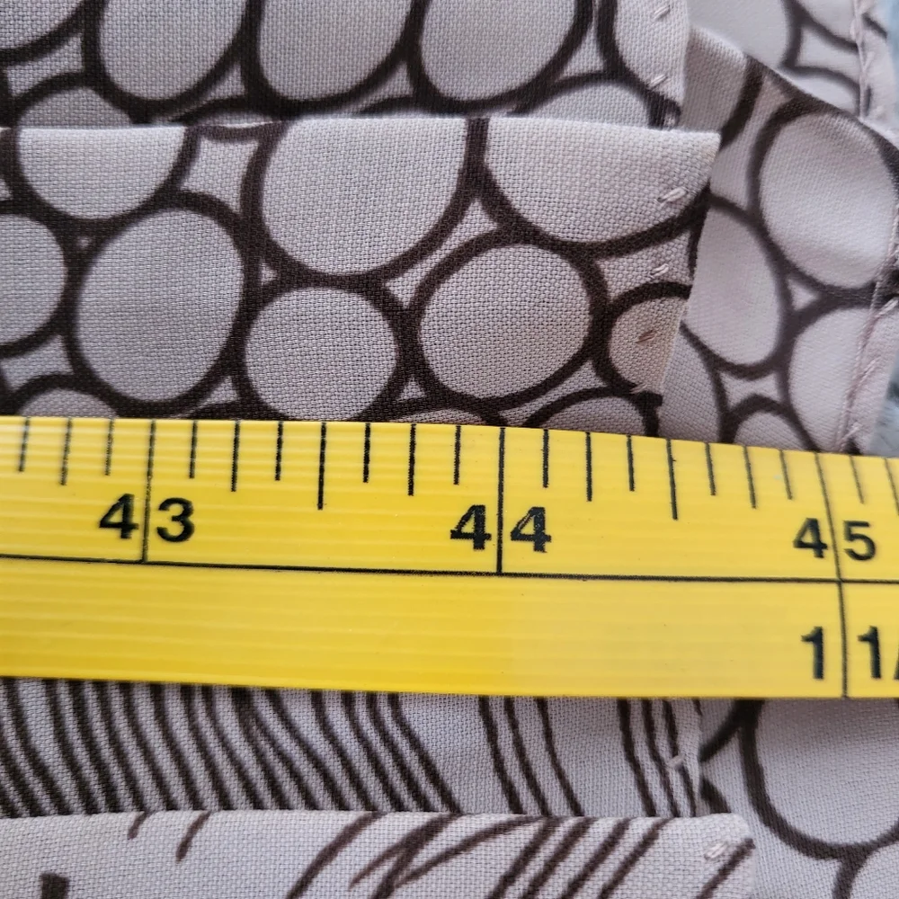 Jo Hanna York Vintage Peacock Feather Print Midi Dress Tan and Brown Size 10 - Picture 11 of 11